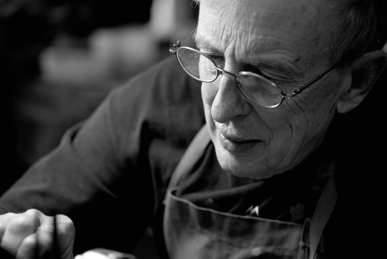 Paul Laubin working in the workshop